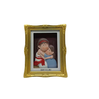 Cadre photo en résine imprimée en 3D Aimant de réfrigérateur Peinture de renommée mondiale Dessin animé Modélisation personnalisée