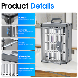 Hot Bán 24/36 Khe Cắm Điện Thoại Di Động Locker Cho Lớp Học Di Động Điện Thoại Di Động Lưu Trữ Hộp Điện Thoại Hộp Khóa Tường Gắn Kết Cho Văn Phòng - Product Image 5