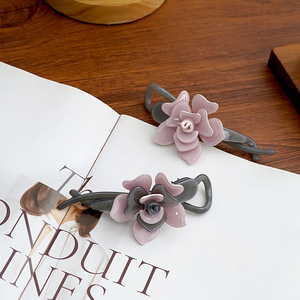 YIYI stile giapponese e coreano 11cm fiore nuovo Design acetato molletta per capelli semplice moda donna molletta - Product Image 6