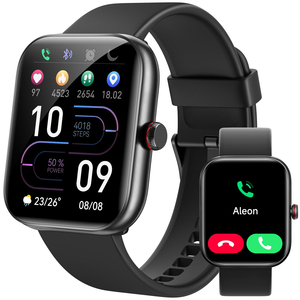 Montre connectée avec carte SIM et WhatsApp pour hommes - Montre connectée santé et fitness avec écouteurs et chargeur de batterie externe - Product Image 1