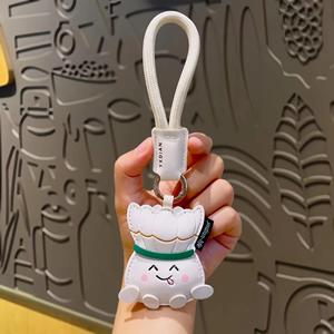 Wholesale Customized PU <b>Leather</b> <b>Keychain</b> Pingpong Pat Design New Arrival Student Couple Bag - Product Image 5