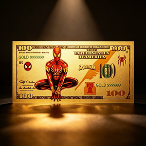 Billete de Banco Chapado en Oro con Diseño de Anime 2026, Tarjeta Dorada del Superhéroe Estadounidense Spider-Man para Colección de Fans - Product Image 4