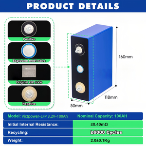 Batería Prismática LiFePO4 de 3.2V 100Ah, 6000 Ciclos+, Batería de Iones de Litio de Estado Semisólido para Almacenamiento de Energía - Product Image 2