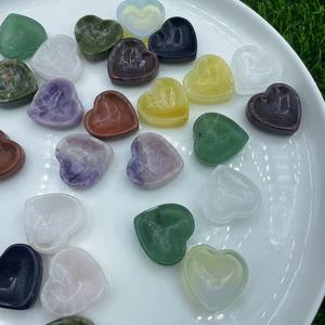 3cm Mini Size <b>Crystal</b> Bowls Natural <b>Crystal</b> Stone Folk Crafts Hand Carved Multi Stones <b>Crystal</b> Heart Shape Bowls Healing Stones - Product Image 6