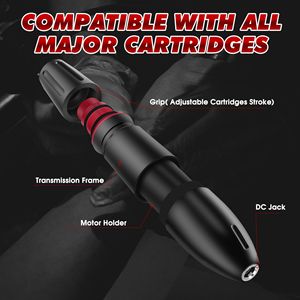 Máquina de maquillaje permanente eléctrica Tuffking Tattoo Pen para dibujo de líneas y sombreado, todo en uno. - Product Image 2