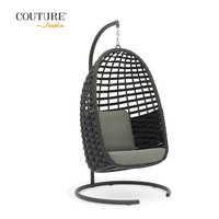 Fauteuil suspendu moderne en aluminium, chaise balançoire individuelle pour jardin, mobilier d'extérieur pour cour et hôtel