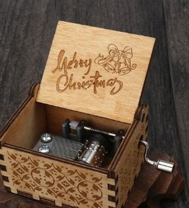 Caja de <span class=keywords><strong>Música</strong></span> de Madera <span class=keywords><strong>Popular</strong></span> con Manivela y Temática <span class=keywords><strong>Navideña</strong></span> Personalizada, Regalo con <span class=keywords><strong>Música</strong></span> y Diseño Personalizados - Product Image 3