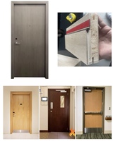 Porte de chambre prémontée de conception moderne aux normes européennes pour villas WPC Cadre de maison interne en bois massif pour utilisation intérieure