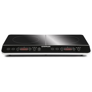 Cuisinière à induction double Hi Tech Chef 3500W 2 zones noir et argent - Product Image 2