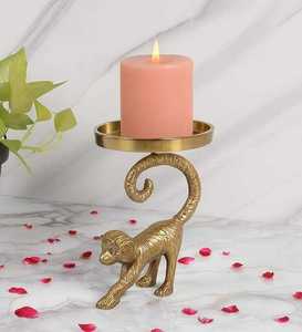 Compre un Portavelas de Metal con Diseño de Mono Dorado |   Portavelas Decorativo con Forma de Animal para Decoración del Hogar y Regalos - Product Image 3