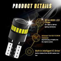 Ampoules LED G-View neuves 194 pour éclairage de plaque d'immatriculation 6500K Canbus sans erreur 168 T10 2.4W à courant élevé pour éclairage de dôme de voiture, de porte et de carte
