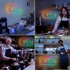 Enseigne néon LED ouverte, étanche IP65, en acrylique, pour la décoration de festivals, magasins, bars, cafés, entreprises et salons de coiffure - Product Image 6
