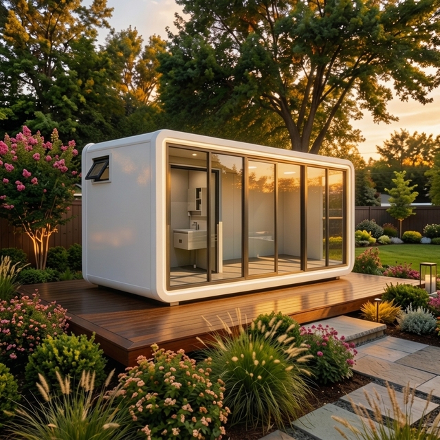 Customizable Apple Cabin Prefab Studio Tiny House Mobile Home Bathroom Glamping Pods ADU Airbnb Garden Shed Backyard Office