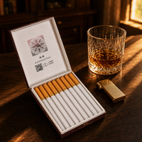 Étui à cigarettes doré, étui d'emballage pour cigarettes, étui à cigarettes étanche avec briquet, boîtes en carton écologiques noires et blanches