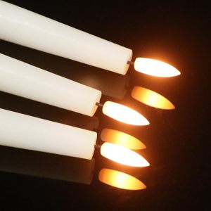 3D Real Flame <b>Paraffin</b> Wax 5 Hours Timer Green LED Taper Candle Home Decoration 10 Key Remote Control Weddings Birthdays - Product Image 3