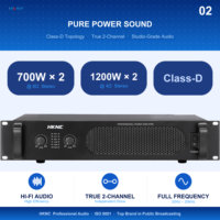 Amplificateur professionnel HG-A2700 700W *2 8ohm 2U à montage en rack, AC220-240V, audio haute résolution pour scène, OEM ODM disponible pour la vente en gros aux distributeurs
