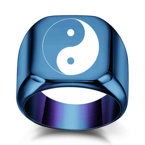 Bague en acier inoxydable avec symbole Yin Yang Tai Chi, 18 mm, bijoux de mode unisexe, cadeau - Product Image 4