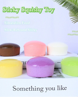 Jouet Squishy Gâteau Multicolore à Rebond Lent, Jouet Adhésif Doux, Simulation de Dessert à Presser, Anti-Stress, Décompression, Cadeau de Fête