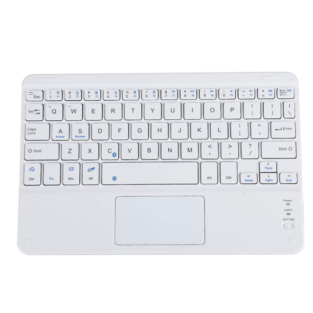 Ultrathin 4mm Wireless Bluetooth Keyboard with Built-in Multi-Touch Touchpad for iPad iPhone Samsung Galaxy