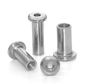Tuercas de abrazadera de acero inoxidable 304, tuercas hexagonales de madera contrachapada biseladas de cabeza plana, Tuercas de seguridad para muebles - Product Image 6