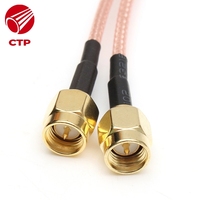 Cables de Comunicación Coaxiales Preterminados Multimodelo RG6/RG59/RG11/RG316/RG213 de 50 Ohmios con Conectores BNC/Tipo-N/F, Certificación CE/ISO RoHS