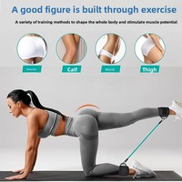 Set de Bandas de Resistencia para Tobillos para Mujer, Niveles de Resistencia de 10-30LB, Material de Elastómero Termoplástico, Entrenamiento Elástico para Piernas