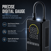 Gonfleur de pneus numérique intelligent ABS, pompe à air sans fil, compresseur portable, arrêt automatique, 150 PSI, écran LED pour voiture et moto