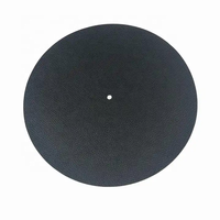 Tapis de platine vinyle en cuir avec peau de cerf pour disques vinyles pour aider à réduire le bruit dû à l'électricité statique et à la poussière