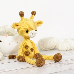 Venta al por mayor ganchillo <span class=keywords><strong>jirafa</strong></span> juguete hecho a mano ganchillo suave Animal juguetes <span class=keywords><strong>Amigurumi</strong></span> peluche tejido <span class=keywords><strong>jirafa</strong></span> muñeca - Product Image 1