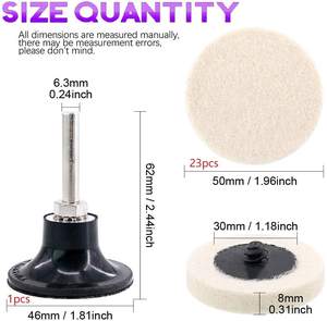 XINSILU 24pcs Vidro Polimento Pads Quick Change Disco Lustro Pads com 1Pcs 2 "QC Disco Pad Titular - Product Image 3