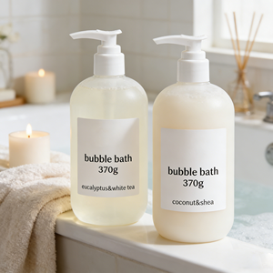 Set di <span class=keywords><strong>Bagnoschiuma</strong></span> Naturale Personalizzato da 370ml, Scrub Esfoliante per il Corpo, Gel Doccia al <span class=keywords><strong>Cocco</strong></span> e Karité - Product Image 1