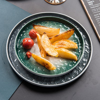 Assiettes en céramique modernes et solides de style japonais Plat à steak Pâtes Dessert Pizza de qualité alimentaire Fête Restaurant Ménage