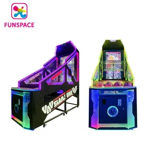 Funspace Coin Operated Arcade Indoor Amusement Center Basketball Machine Street Shooting Hoop Basketball Game Machine