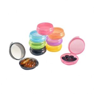 Good Quality Best Selling Plastic Pill <b>Box</b> Portable Daily Mini Pill Container Free Medicine Storage Container for Purse Pocket - Product Image 2