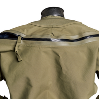 Combinaison de plongée sèche trilaminée respirante et légère pour plongée en grotte, taille personnalisable, imperméable, logo frontal, sans couture, 360g