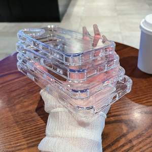 Cover Protettiva per Apple <span class=keywords><strong>iPhone</strong></span> <span class=keywords><strong>11</strong></span> 12 13 14 15 16 <span class=keywords><strong>Pro</strong></span> Max 17 Air in Acrilico <span class=keywords><strong>Trasparente</strong></span> ad Alta Definizione con Airbag Antiurto - Product Image 3