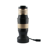 FT-Opto Utra High Resolution Digital Microscope 0.3-2.5X Zoom Lens Monocular LED Light Source