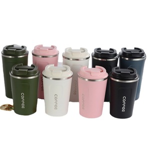 Tazza da Caffè Isolata in Acciaio Inox da 380ML per Ufficio e Outdoor - Bicchiere da Viaggio a Doppia Parete con Coperchio Antigoccia Facile da Usare - Product Image 1