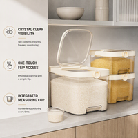 Seau à riz hermétique pour riz, farine et autres céréales, boîte de rangement anti-humidité et anti-insectes