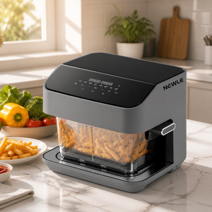 Vente en gros NOUVEAU Friteuse à <span class=keywords><strong>air</strong></span> NEWLE 8L avec <span class=keywords><strong>pot</strong></span> en verre pour la famille - Product Image 3