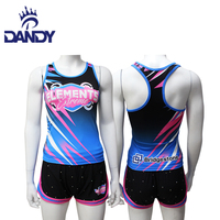 Filles sublimation cheer and dance practise wear custom racer practise débardeurs