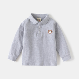 2025 printemps nouveau polo décontracté pour enfants pour garçons T-Shirt à manches longues dessin animé haut polyvalent pour bébé pour le printemps automne - Product Image 1