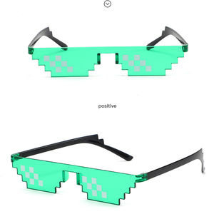 HOOJOKER PX-06, Accesorio Estilo Anime con Mosaico de Píxeles, Barra Protectora Rectangular de Plástico, Gafas Pequeñas para Boda, Impermeables y Duraderas - Product Image 4