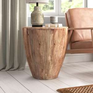 Haute qualité 23 ''Tall Lola Table d'extrémité de tambour en bois massif Design moderne pour la maison salon meilleure collection prix de gros en vrac - Product Image 3