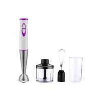 Mixeur Plongeant Électrique Portable Économique avec 4 Lames et 2 Vitesses pour Usage Domestique et Hôtelier