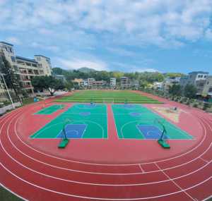 Inolp พื้นปูกีฬามาตรฐานสากล PU เต็มรูปแบบได้รับการรับรองเรื่องไฟและความปลอดภัยสำหรับลู่วิ่งของโรงเรียนของรัฐ - Product Image 5