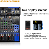 Amplificateur de puissance professionnel, contrôleur DJ 12 canaux, cartes son audio, console de mixage 192 kHz 24 bits