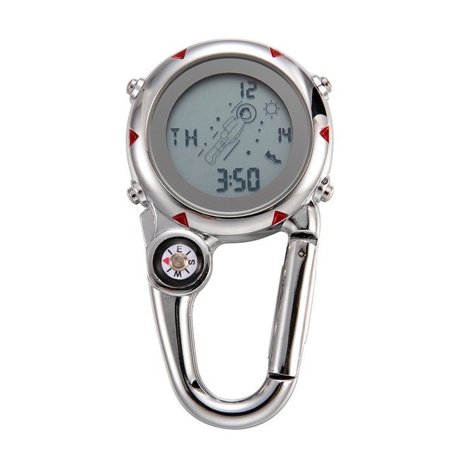 High Quality Sport Vintage Waterproof Digital Movt Watch Carabiner Hook Pocket FOB Watch