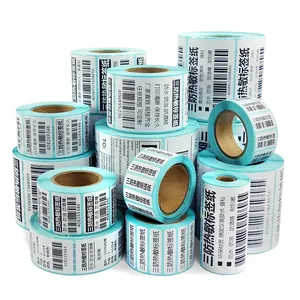 Free shipping High Quality 60~110mm Direct Thermal Labels Custom printing Barcode Stickers Roll
