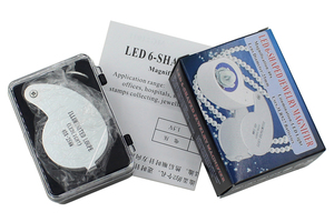 Doble luz LED 40x diamante Jade artesanía antigua colección de joyas reconocimiento lupa de aleación de aluminio plegable - Product Image 2